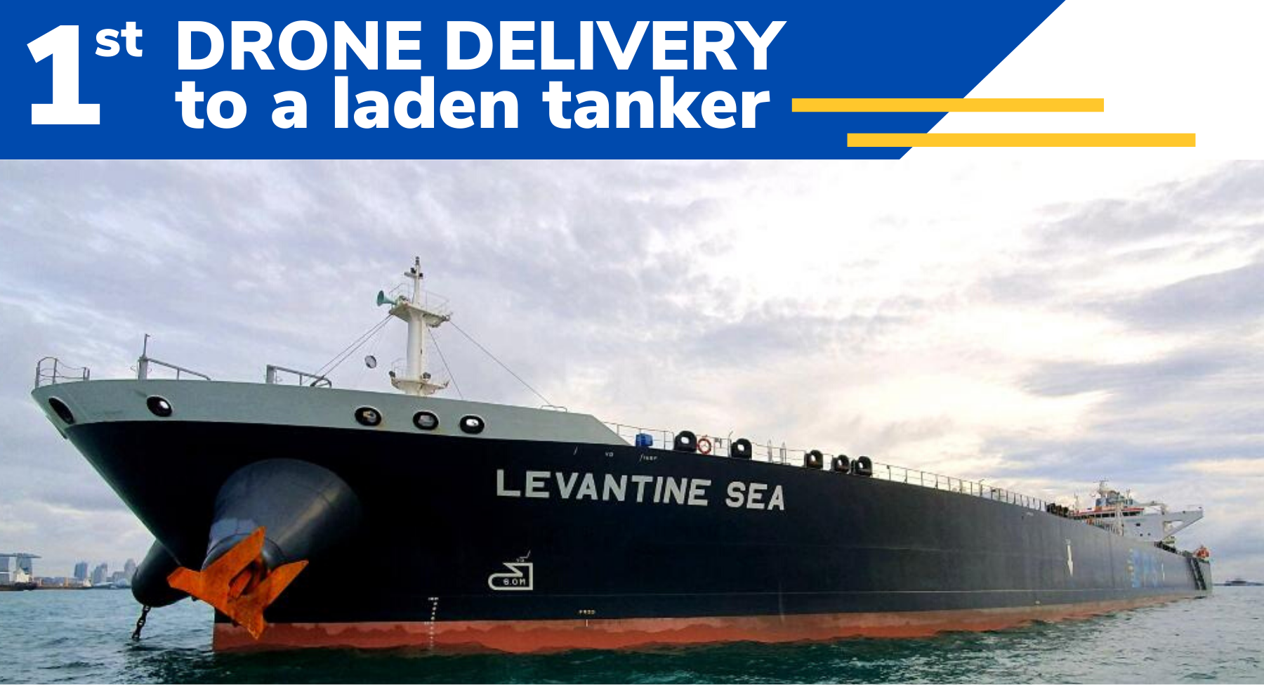 eps and f-drones complete first drone delivery to laden tanker